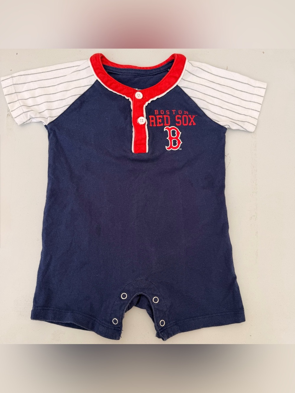 Boston Red Sox Baby Boys Romper 6-9M MLB Baseball One Piece